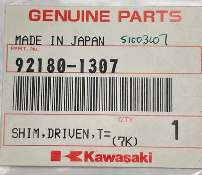 Kawasaki 92180-1307 Shim Driven T=0.15 New Genuine