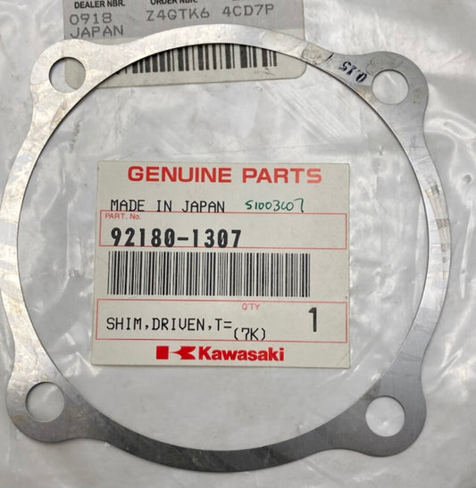 Kawasaki 92180-1307 Shim Driven T=0.15 New Genuine