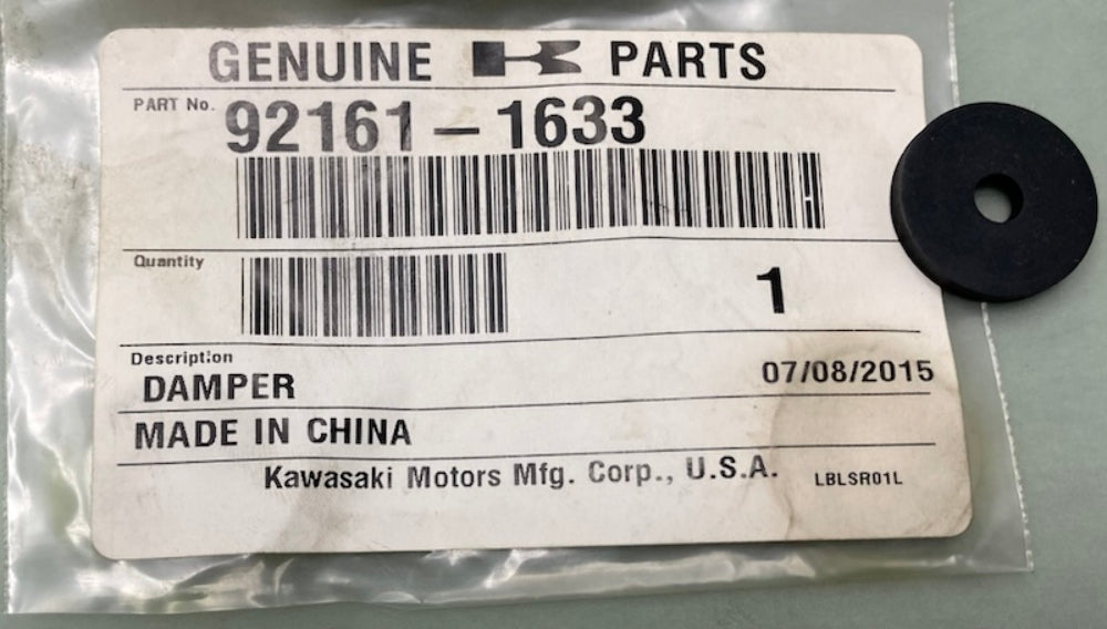 QTY 8 Kawasaki 92161-1633 Damper 6x25x3.15 New Genuine