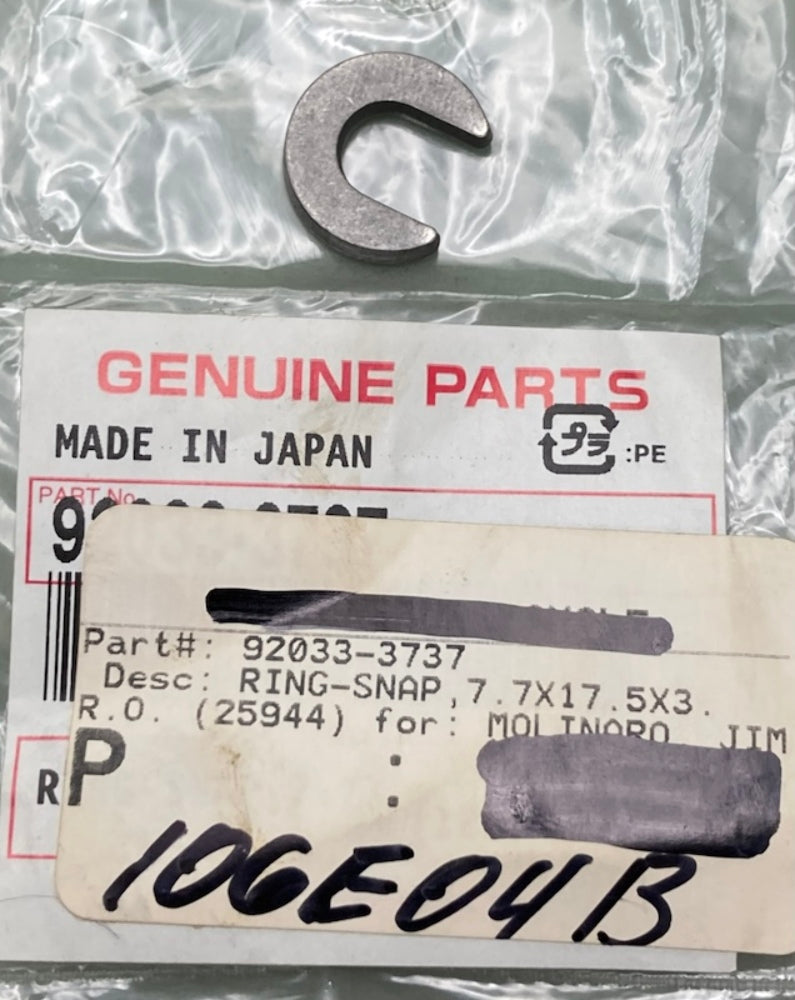 Kawasaki 92033-3737 Ring-Snap 7.7x17.5x3 New Genuine