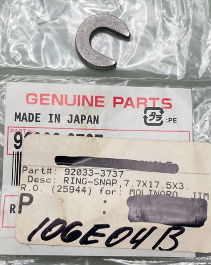 Kawasaki 92033-3737 Ring-Snap 7.7x17.5x3 New Genuine