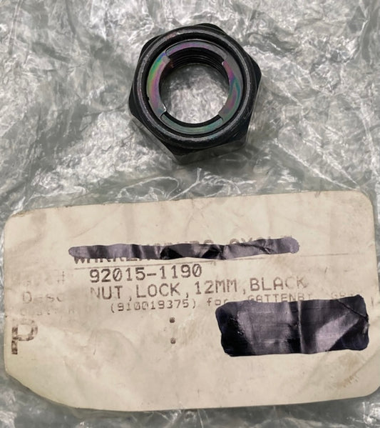 Kawasaki 92015-1190 Nut Lock 12MM Black New Replaces