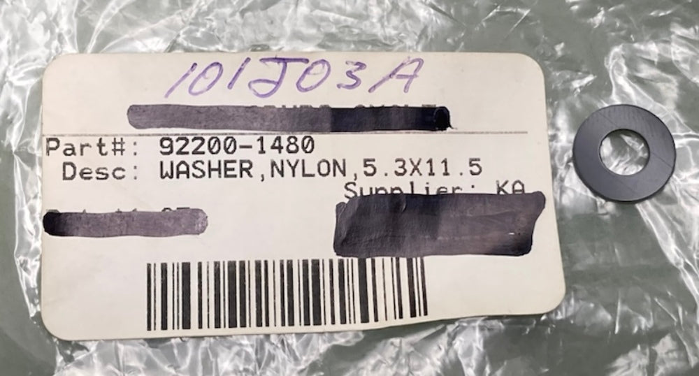 Kawasaki 92200-1480 Nylon Washer 5.3x11.5x0.5 New Replaces