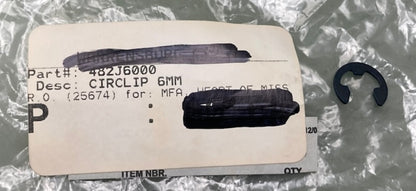 Kawasaki 482J6000 Circlip Type E 6MM New Genuine