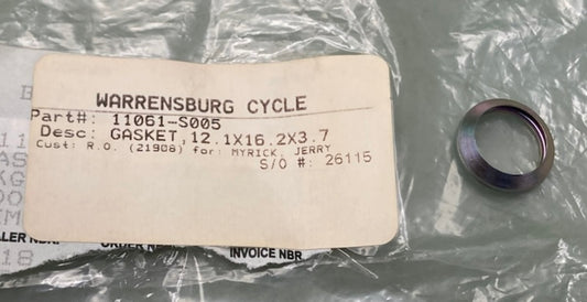 Kawasaki 11061-S005 Gasket 12x16x2 New Replaces