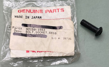 Kawasaki 92150-1553 Socket Bolt 6x18 New Genuine