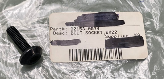 Kawasaki 92153-0574 Bolt Socket 6x22 New Replaces