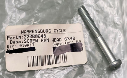 Kawasaki 220B0648 Screw Pan Head 6x48 New Replaces