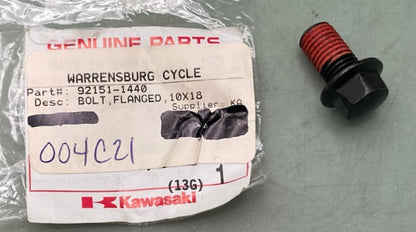 Kawasaki 92151-1440 Flanged Bolt 10x18 New Genuine