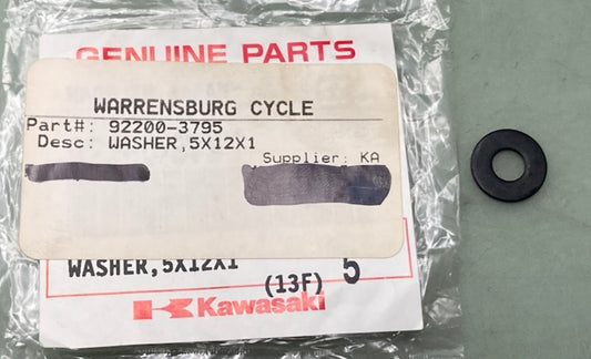 Kawasaki 92200-3795 Washer 5x12x1 New Genuine