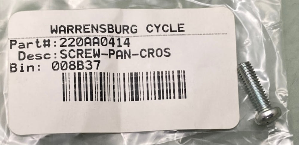 Kawasaki 220AA0414 Screw Pan Cross 4x14 New Replaces 220D0414, 220B0414