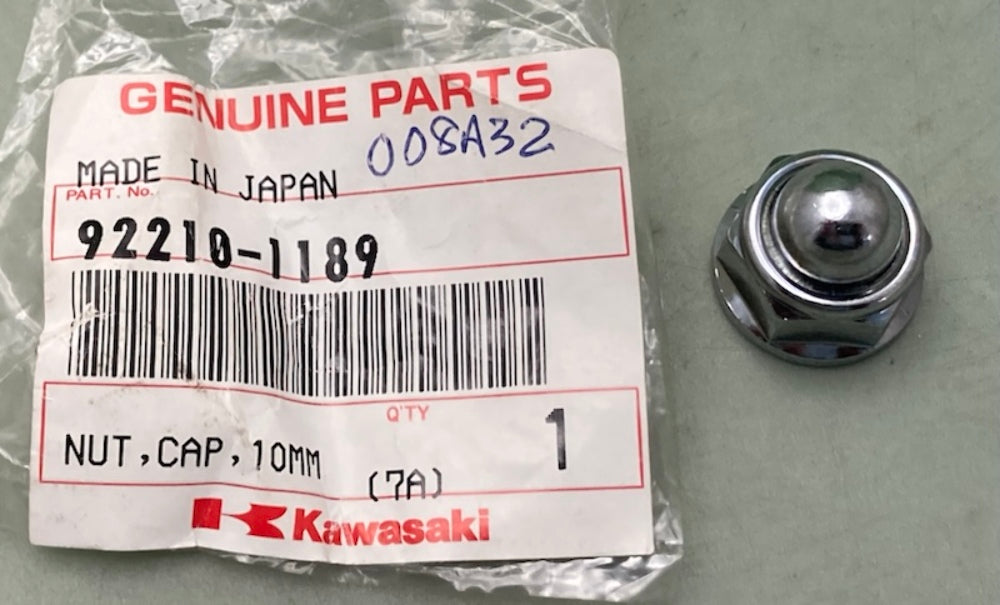 Kawasaki 92210-1189 Nut Cap 10MM New Genuine