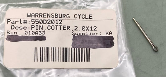 Kawasaki 550D2012 Pin-Cotter 2.0x12 New Replaces 550AA2012
