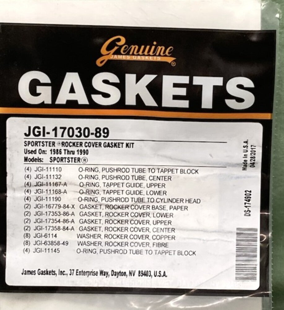 James Gasket JGI-17030-89 Rocker Cover Gasket Kit New Genuine Incomplete Kit
