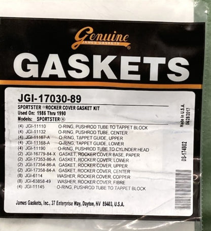 James Gasket JGI-17030-89 Rocker Cover Gasket Kit New Genuine Incomplete Kit
