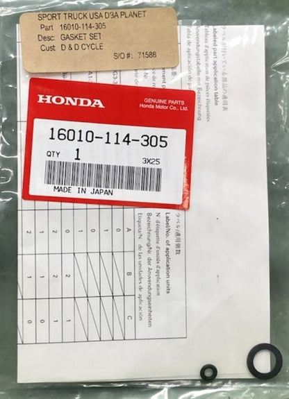 Honda 16010-1114-305 Gasket Set New Genuine