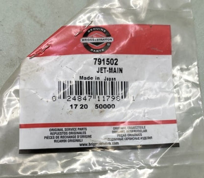 Briggs and Stratton 791502 Jet-Main New Genuine