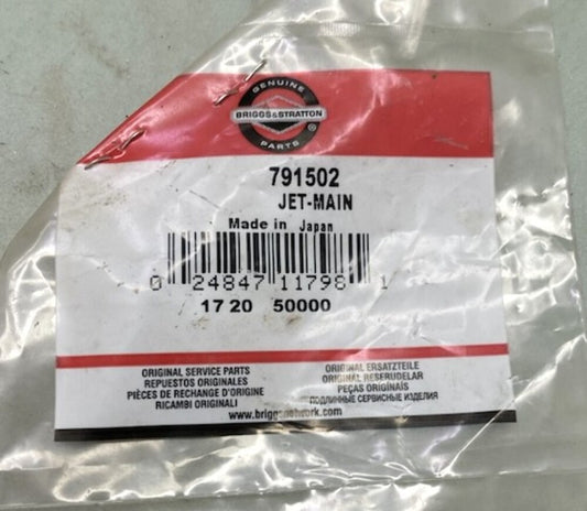 Briggs and Stratton 791502 Jet-Main New Genuine