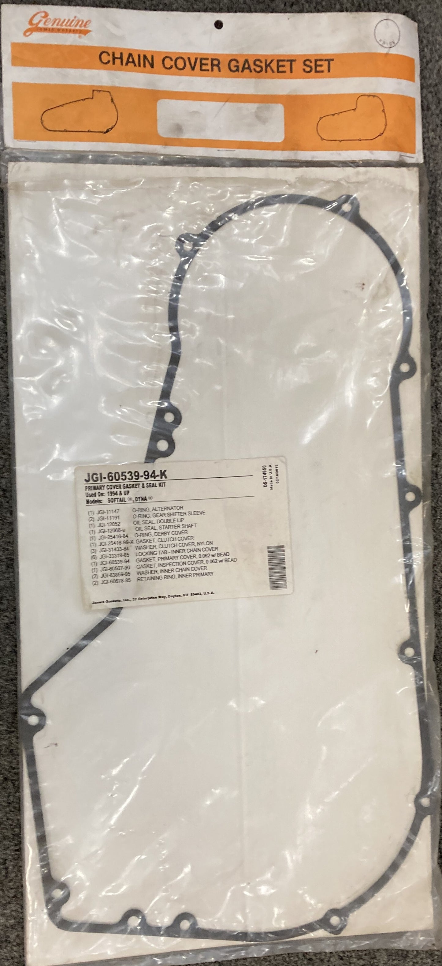 New Genuine James Gasket JGI-60539-94-K Primary Cover Gasket Only