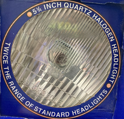 New Genuine Candlepower H402212 5 3/4in Quartz Halogen Headlight, Harley-Davison