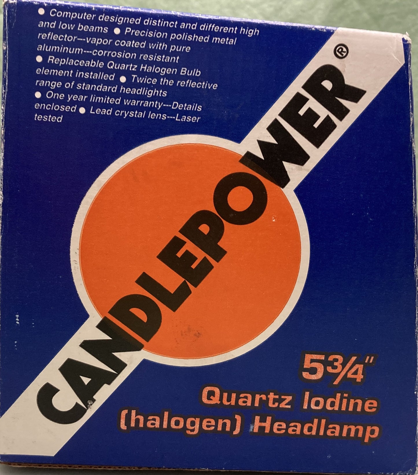 New Genuine Candlepower H402212 5 3/4in Quartz Halogen Headlight, Harley-Davison