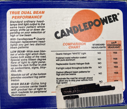 New Genuine Candlepower H402212 5 3/4in Quartz Halogen Headlight, Harley-Davison