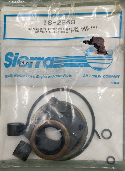 New Genuine Sierra 18-2648 Upper Gear HSG Seal kit, Mercruiser 26-32511A1