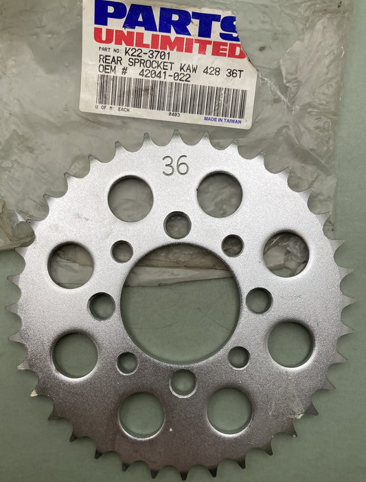 New Genuine Parts Unlimited K22-3701 Rear Sprocket Kaw 428 36T 42041-022