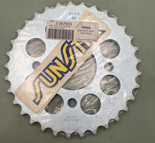 New Genuine Sunstar 2-307933 Rear Steel Sprocket 33T, Honda CMX 250/C