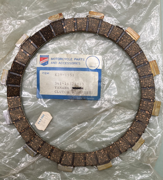 New Genuine LeMans K39-1551 Clutch Disc, Yamaha 341-16321-13