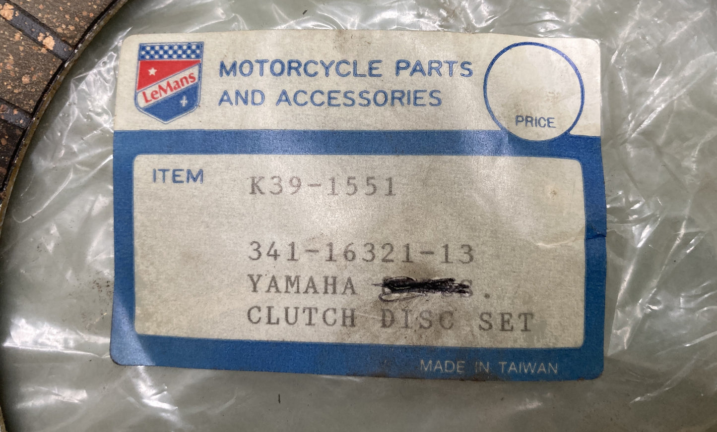 New Genuine LeMans K39-1551 Clutch Disc, Yamaha 341-16321-13