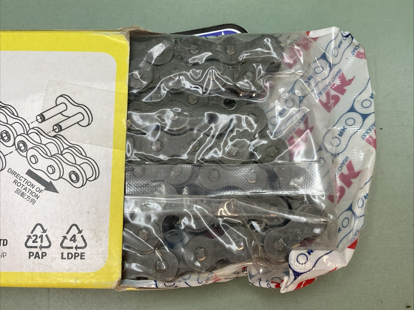 NEW GENUINE EK M420H-136 HEAVY DUTY MOTORCYCLE DRIVE CHAIN M420HX136L