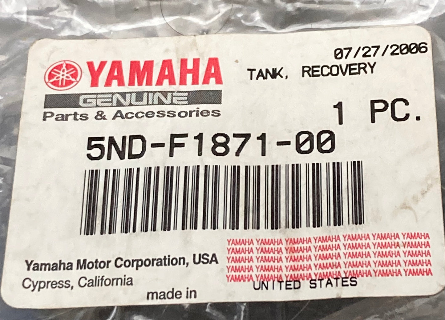 New Genuine Yamaha 5ND-F1871-00 Recovery Tank