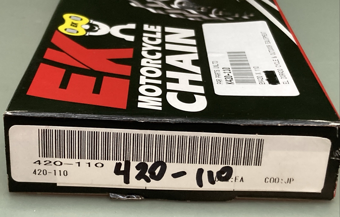 NEW GENUINE EK CHAIN 420-110 MOTORCYCLE DRIVE CHAIN EK420X110L