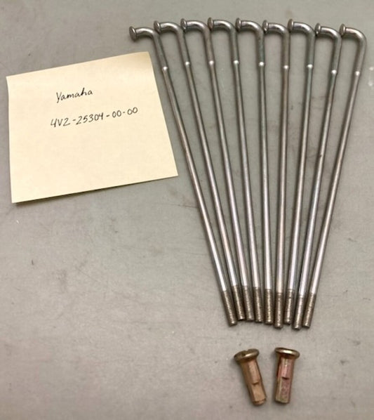 Replaces Yamaha 4V2-25304-00-00 Spoke 9 and Nipple 2 Set New Incomplete Set