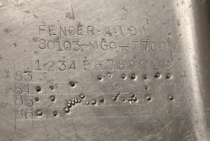 Replaces Honda 80103-MG9-7700 Lower Fender