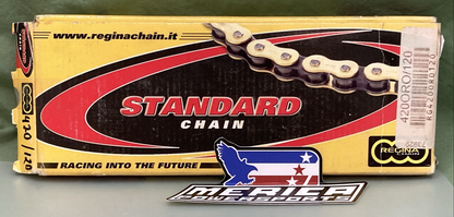 NEW GENUINE REGINA CHAIN 420ORO/120 STANDARD MOTORCYCLE DRIVE CHAIN 420X120L