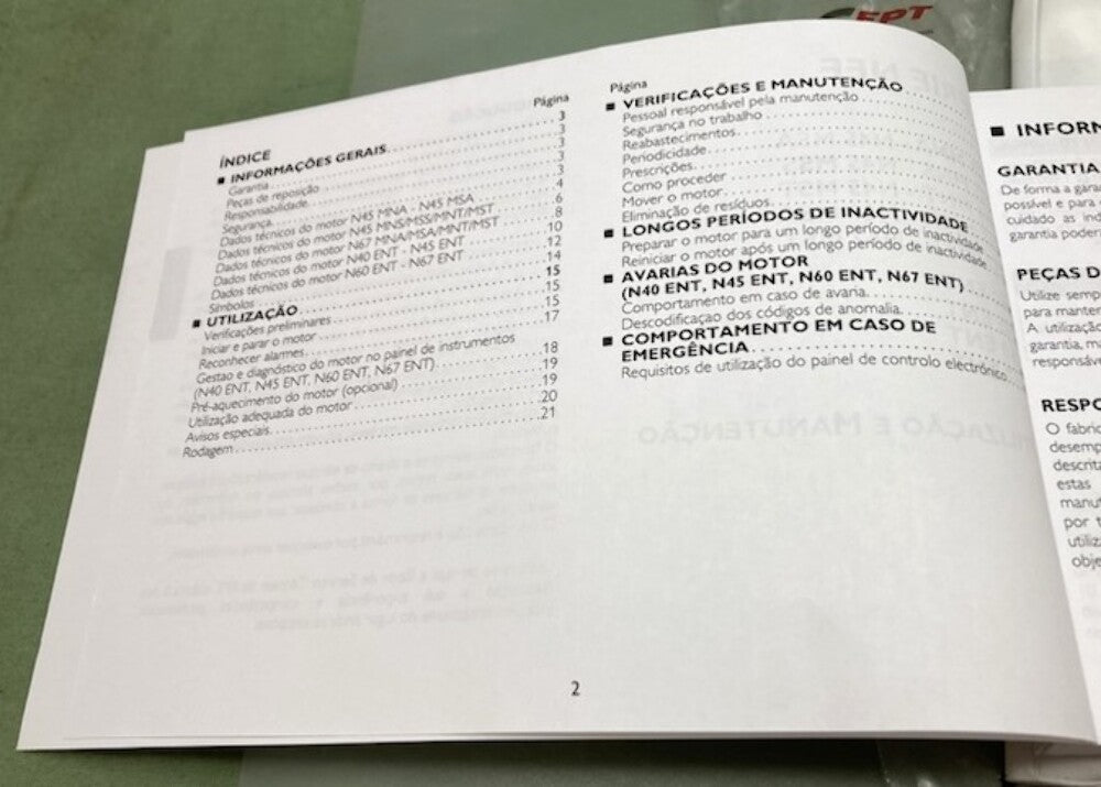 FPT I08087686 Technologies NEF Series Industrial Engines Manual New Genuine