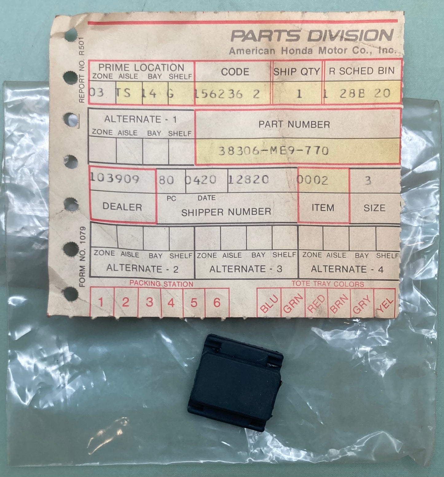 New Genuine Honda 38306-ME9-770 USPENSION, TURN SIGNAL RELAY 38306-ME9-771