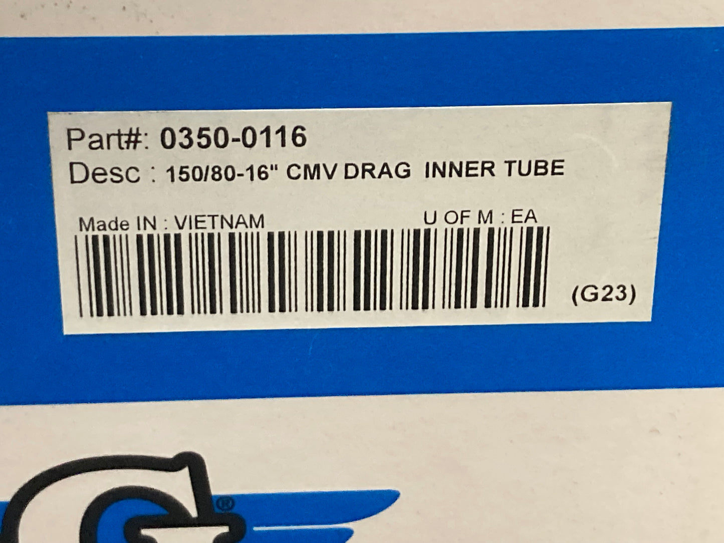 New Genuine Drag Specialties 0350-0116 Heavy Duty MC Inner Tube 150/80-16"