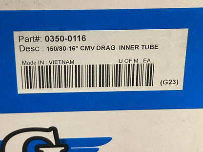 New Genuine Drag Specialties 0350-0116 Heavy Duty MC Inner Tube 150/80-16"