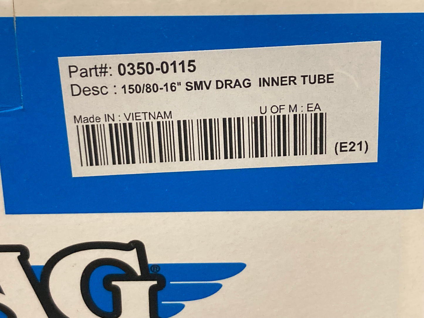 New Genuine Drag Specialties 0350-0115 Heavy Duty MC Inner Tube 150/80-16"