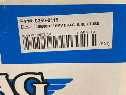 New Genuine Drag Specialties 0350-0115 Heavy Duty MC Inner Tube 150/80-16"