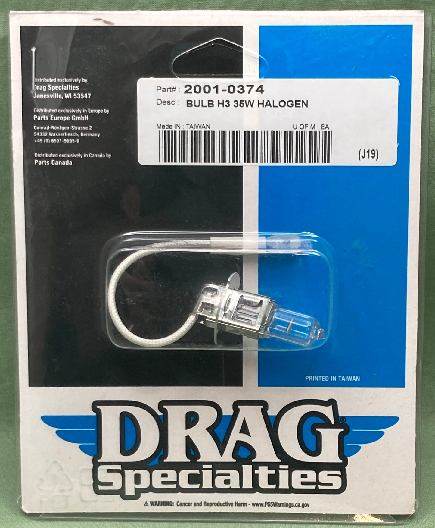 New Genuine Drag Specialties 2001-0374 Bulb H3 35W Halogen
