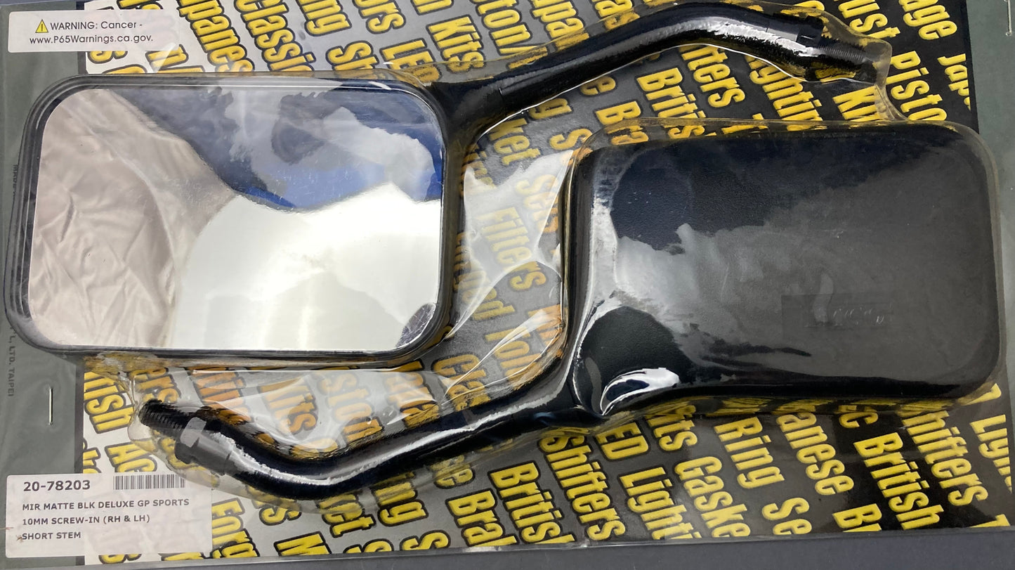 New Genuine Emgo 20-78203 Deluxe GP Mirrors 10MM Mount