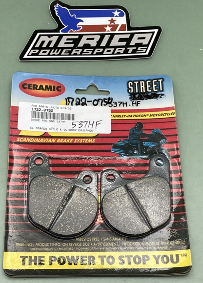 NEW GENUINE SBS 537H Ceramic Brake Pads for Harley-Davidson