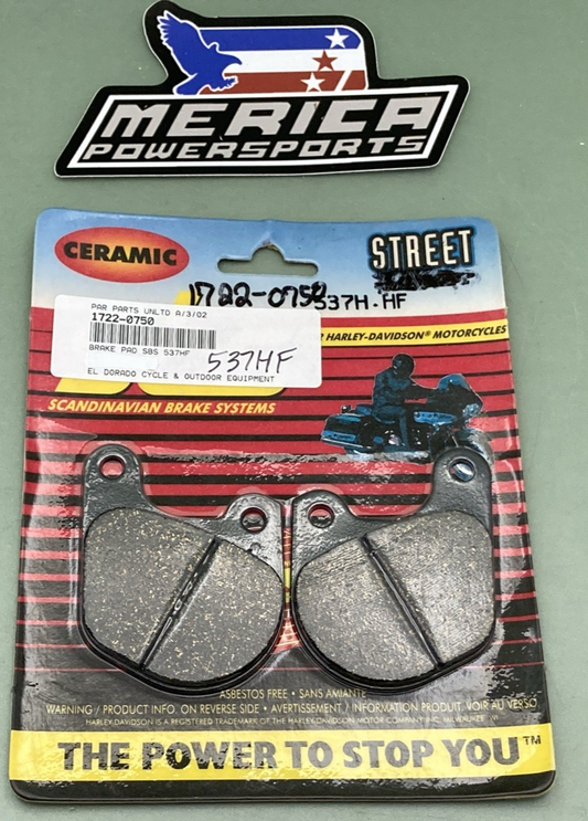 NEW GENUINE SBS 537H Ceramic Brake Pads for Harley-Davidson