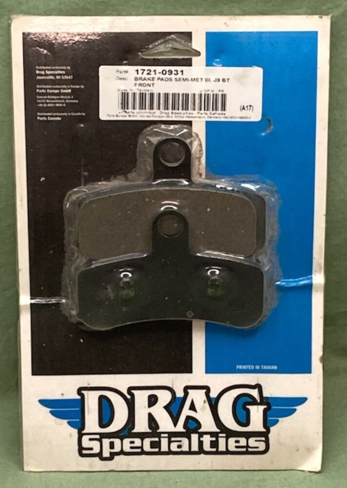Drag Specialties 1721-0931 Front Semi Metallic Brake Pad Set New Genuine