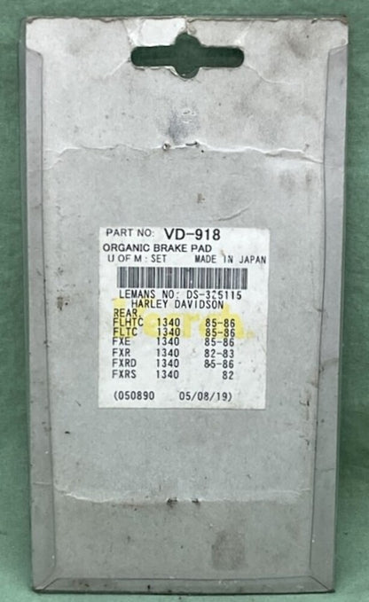 Drag Specialties VD-918 Organic-Aramid Brake Pad Set New Genuine