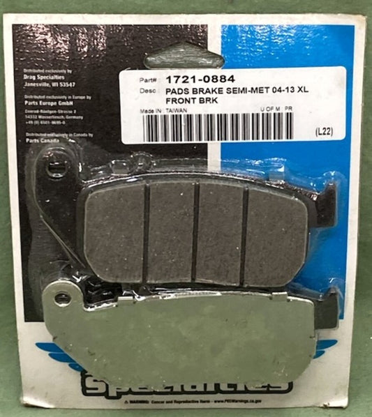Drag Specialties 1721-0884 Front Semi Metallic Brake Pad Set New Genuine